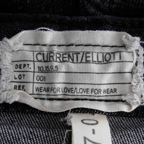 Current Elliott Sz 27 x 27 Black Trucker Cheville Cotton Blend Ankle Skinny Jean
