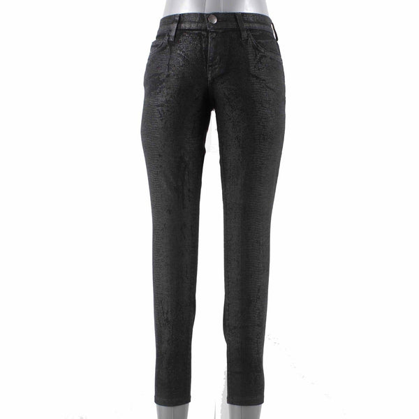 Current Elliott Sz 27 x 27 Black Trucker Cheville Cotton Blend Ankle Skinny Jean