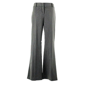 Alfani Sz 8 x 33 Gray Pinstripe Poly Rayon Blend Unlined Bootcut Trouser Pant
