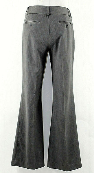 Alfani Sz 8 x 33 Gray Pinstripe Poly Rayon Blend Unlined Bootcut Trouser Pant