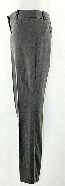 Alfani Sz 8 x 33 Gray Pinstripe Poly Rayon Blend Unlined Bootcut Trouser Pant