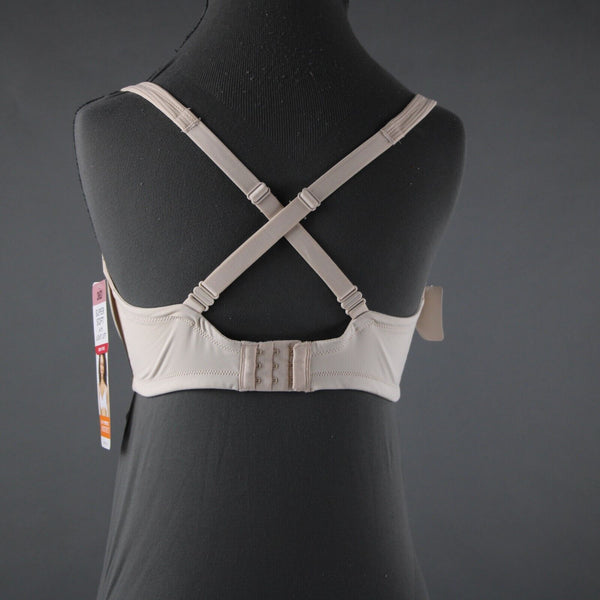 Warners NEW $22 Sz 36D Tan Wire Free Breathable Polyamide Convert Elastane Bra