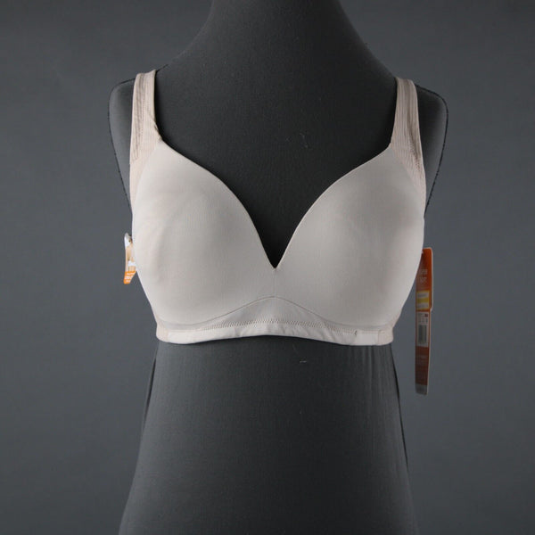 Warners NEW $22 Sz 36D Tan Wire Free Breathable Polyamide Convert Elastane Bra