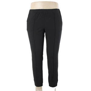 Brochu Walker Sz 14 x 28 Black Ponte Creased Stretch Poly Spandex Ankle Pant