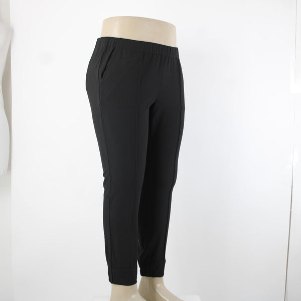 Brochu Walker Sz 14 x 28 Black Ponte Creased Stretch Poly Spandex Ankle Pant