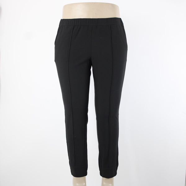 Brochu Walker Sz 14 x 28 Black Ponte Creased Stretch Poly Spandex Ankle Pant