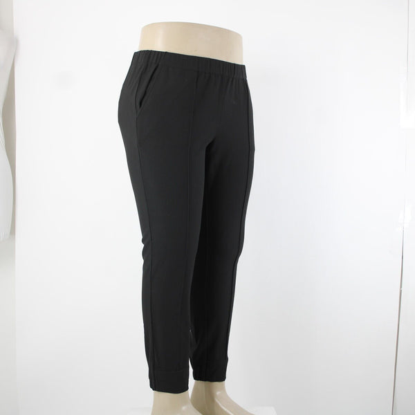 Brochu Walker Sz 14 x 28 Black Ponte Creased Stretch Poly Spandex Ankle Pant
