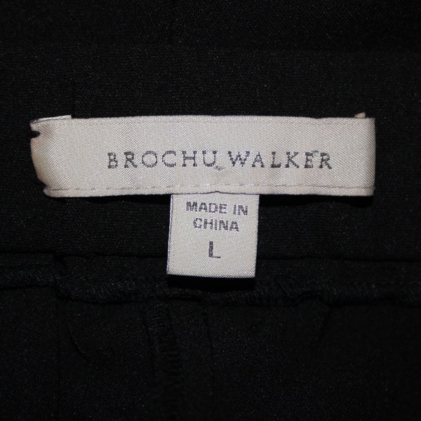 Brochu Walker Sz 14 x 28 Black Ponte Creased Stretch Poly Spandex Ankle Pant