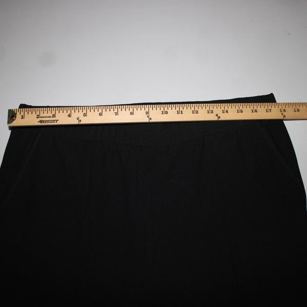 Brochu Walker Sz 14 x 28 Black Ponte Creased Stretch Poly Spandex Ankle Pant