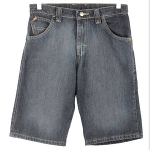 Wrangler Sz 14R X 10 Navy Blue Cotton Blend Denim Adjustable Waist Shorts