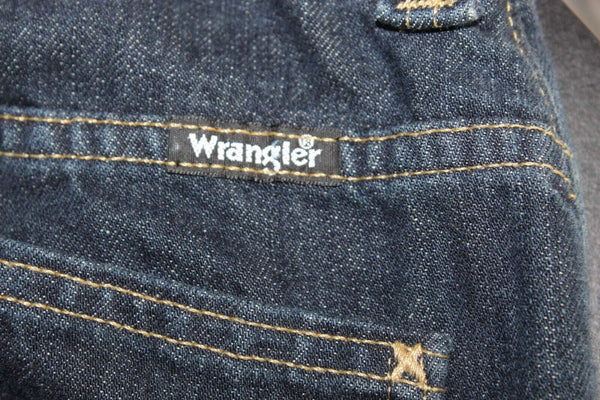 Wrangler Sz 14R X 10 Navy Blue Cotton Blend Denim Adjustable Waist Shorts