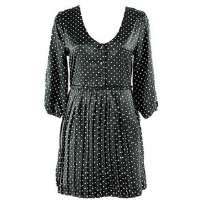 Princess Vera Wang Sz 5 Black Lime Sheer Back Cold Shoulder Polyester Dress