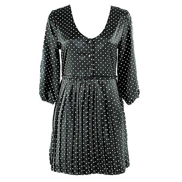 Princess Vera Wang Sz 5 Black Lime Sheer Back Cold Shoulder Polyester Dress