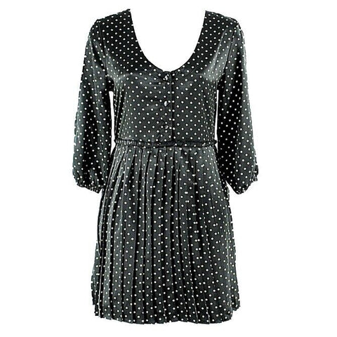 Princess Vera Wang Sz 5 Black Lime Sheer Back Cold Shoulder Polyester Dress