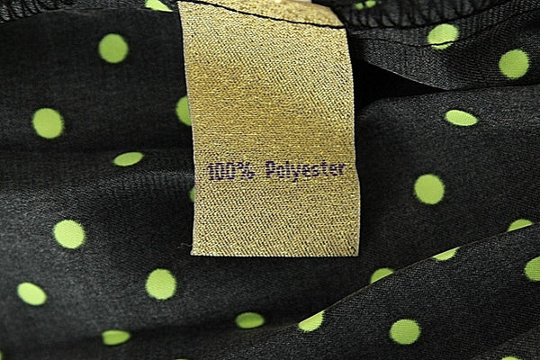 Princess Vera Wang Sz 5 Black Lime Sheer Back Cold Shoulder Polyester Dress