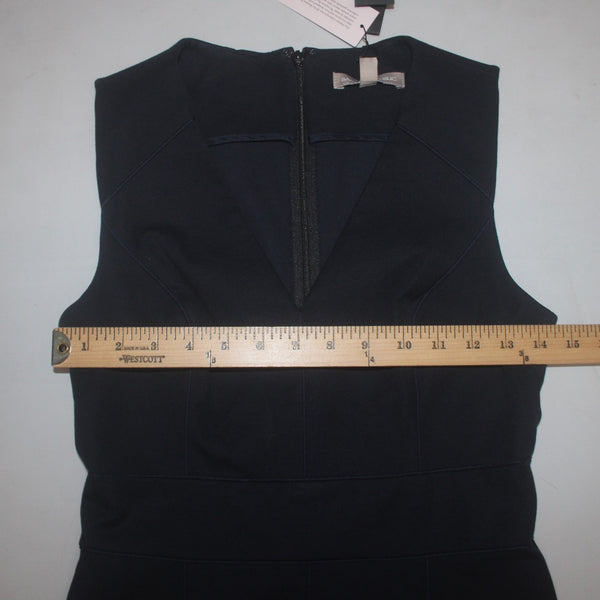 Banana Republic Dress NEW Sloan Sz 4 Petite Preppy Navy Blue Cotton Spandex