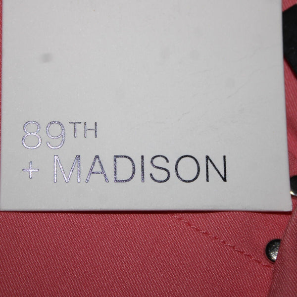 89th Madison NEW $48 Sz S x 17 Peach Spritzer Pink Pull On Pockets Rayon Capri