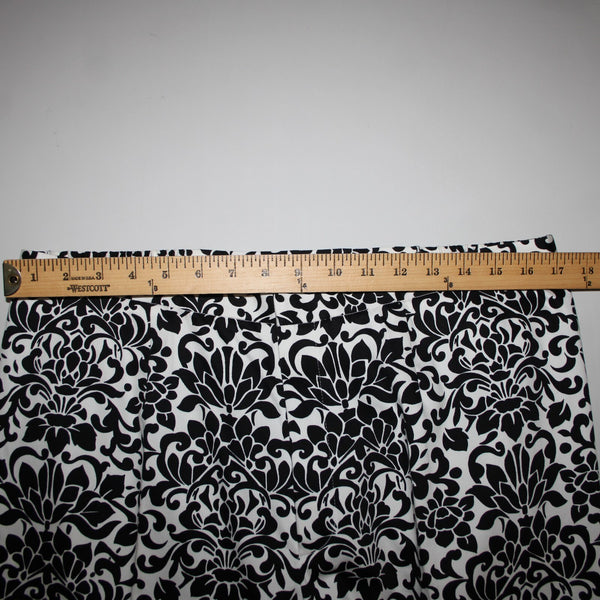 Saks Fifth Ave NEW $190 Sport Sz 16 x 26 Black White Cotton Spandex Pant
