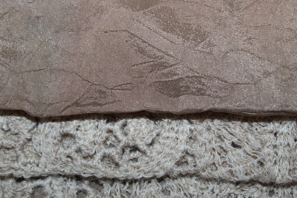 Piazza Sempione NEW $245 Sz 4 Taupe A Line Lace Overlay Wool Polyester Skirt