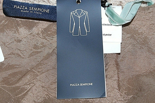 Piazza Sempione NEW $245 Sz 4 Taupe A Line Lace Overlay Wool Polyester Skirt