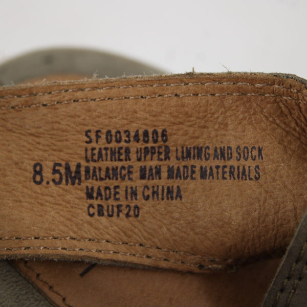 Sofft Sz 8.5 M Taupe Tan Green Closed Toe Leather Upper Insole 3" Heel Shoes