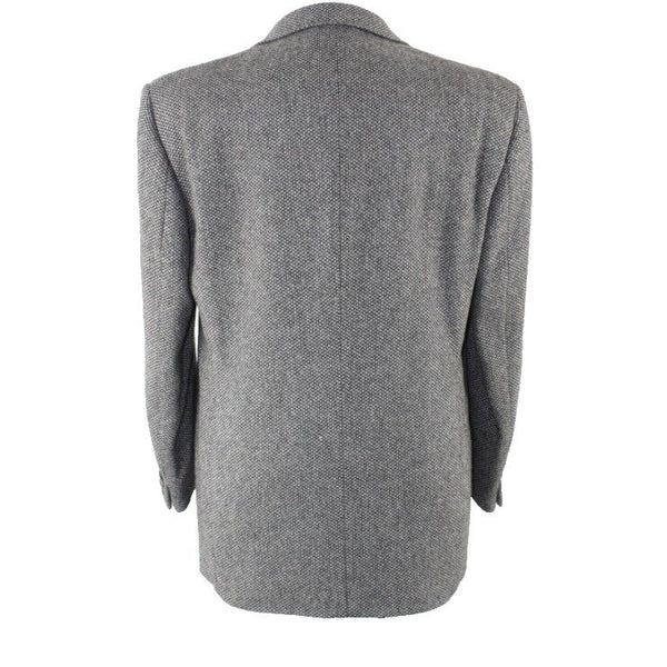 Ermenegildo Zegna Sz 52S? Black Gray Double Breasted 100% Cashmere Blazer Jacket