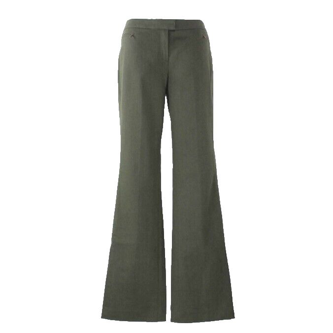 Worth NEW Sz 8 x 34"  Olive Green Flat Front Zip Pocket Cotton Blend Pant