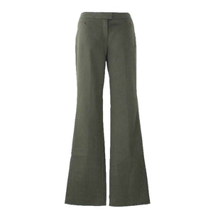 Worth NEW Sz 8 x 34"  Olive Green Flat Front Zip Pocket Cotton Blend Pant