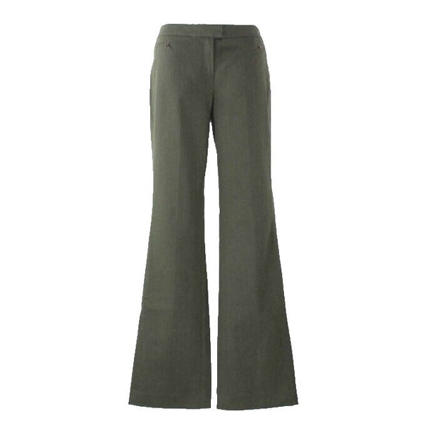 Worth NEW Sz 8 x 34"  Olive Green Flat Front Zip Pocket Cotton Blend Pant