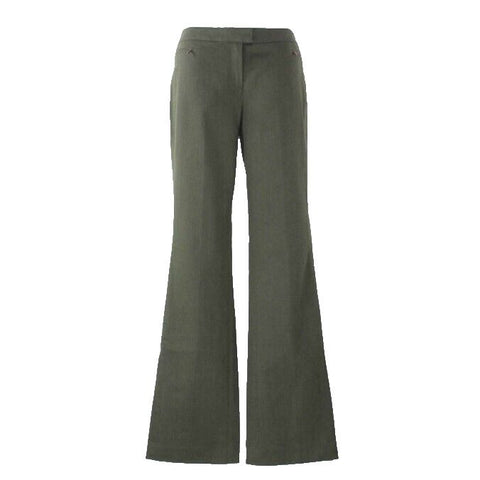 Worth NEW Sz 8 x 34"  Olive Green Flat Front Zip Pocket Cotton Blend Pant