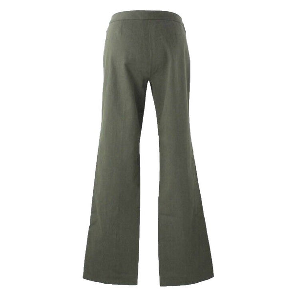 Worth NEW Sz 8 x 34"  Olive Green Flat Front Zip Pocket Cotton Blend Pant