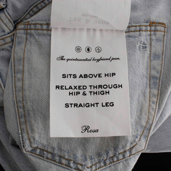 Rag & Bone NEW $255 Sz 28 x 30 Chambray Distressed Rip Knee All Cotton Jean