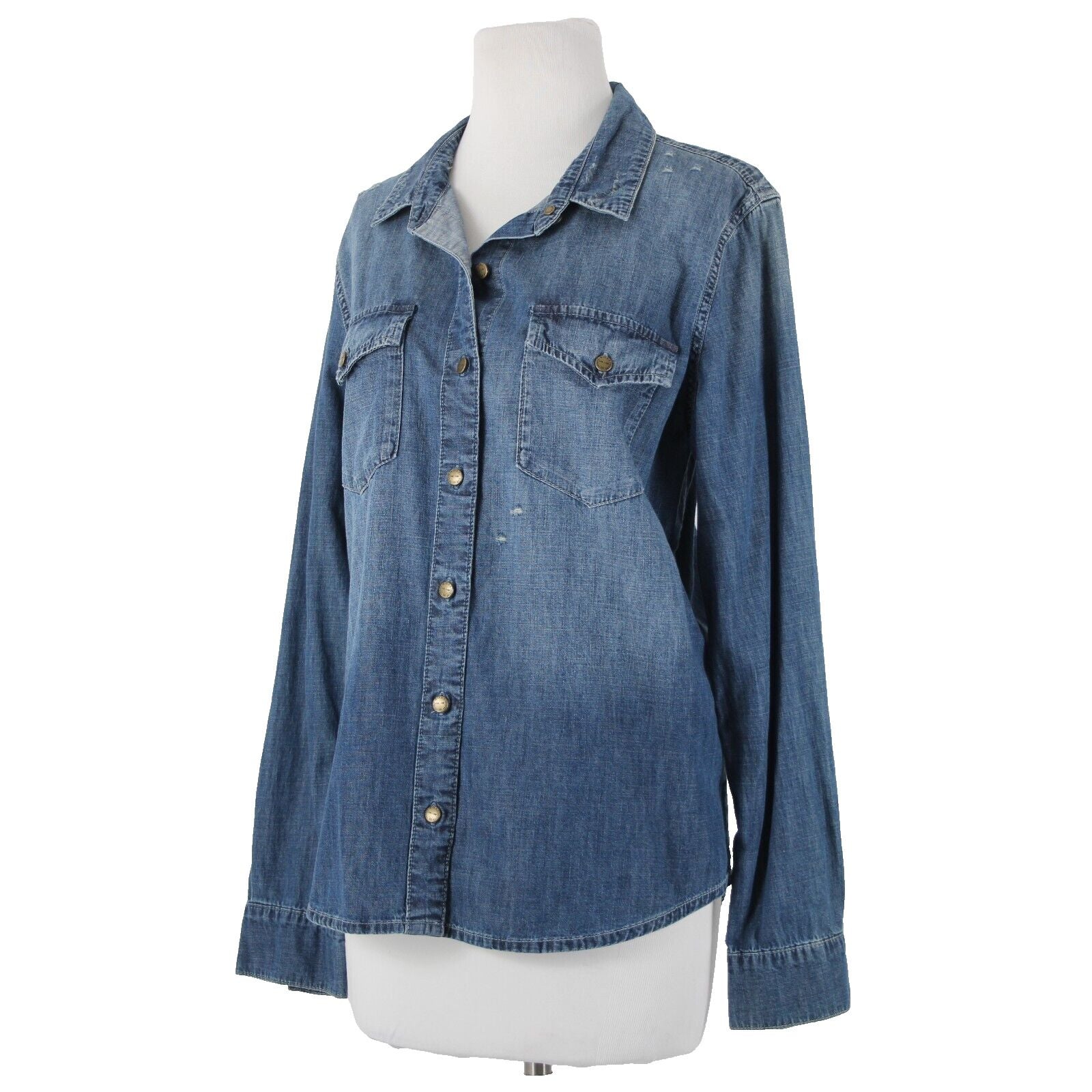 Current Elliott NEW $198 Sz 3 Denim Button Pockets 100% Cotton Jean Jacket