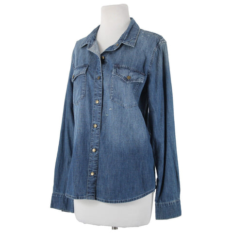 Current Elliott NEW $198 Sz 3 Denim Button Pockets 100% Cotton Jean Jacket