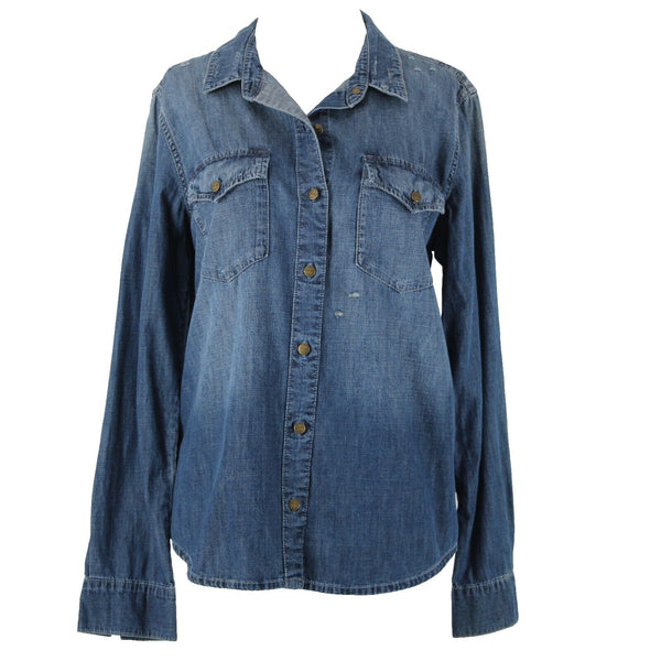 Current Elliott NEW $198 Sz 3 Denim Button Pockets 100% Cotton Jean Jacket