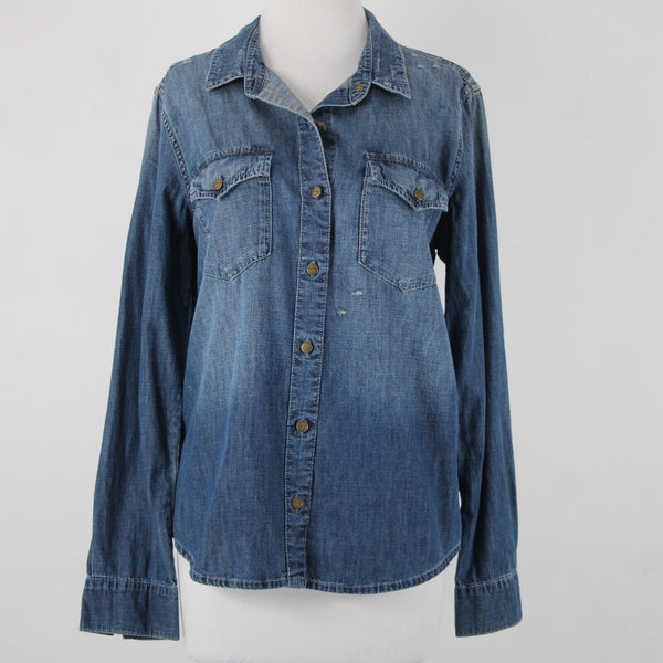 Current Elliott NEW $198 Sz 3 Denim Button Pockets 100% Cotton Jean Jacket