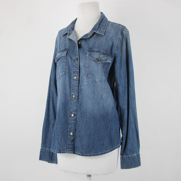 Current Elliott NEW $198 Sz 3 Denim Button Pockets 100% Cotton Jean Jacket
