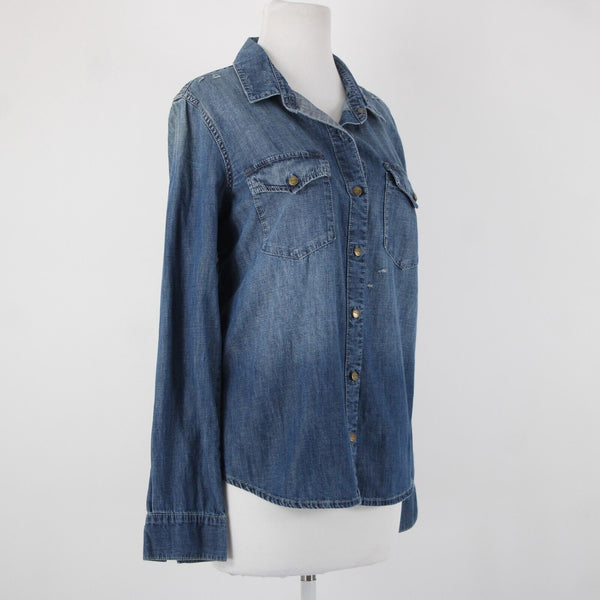 Current Elliott NEW $198 Sz 3 Denim Button Pockets 100% Cotton Jean Jacket