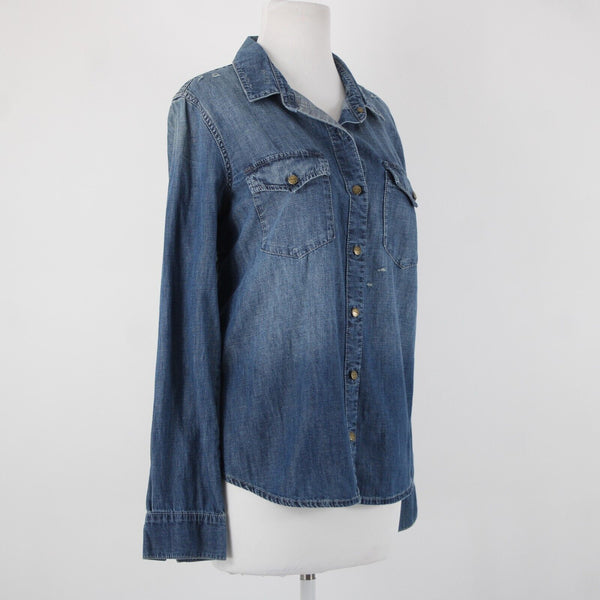 Current Elliott NEW $198 Sz 3 Denim Button Pockets 100% Cotton Jean Jacket