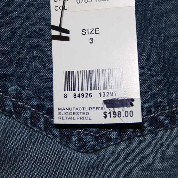 Current Elliott NEW $198 Sz 3 Denim Button Pockets 100% Cotton Jean Jacket
