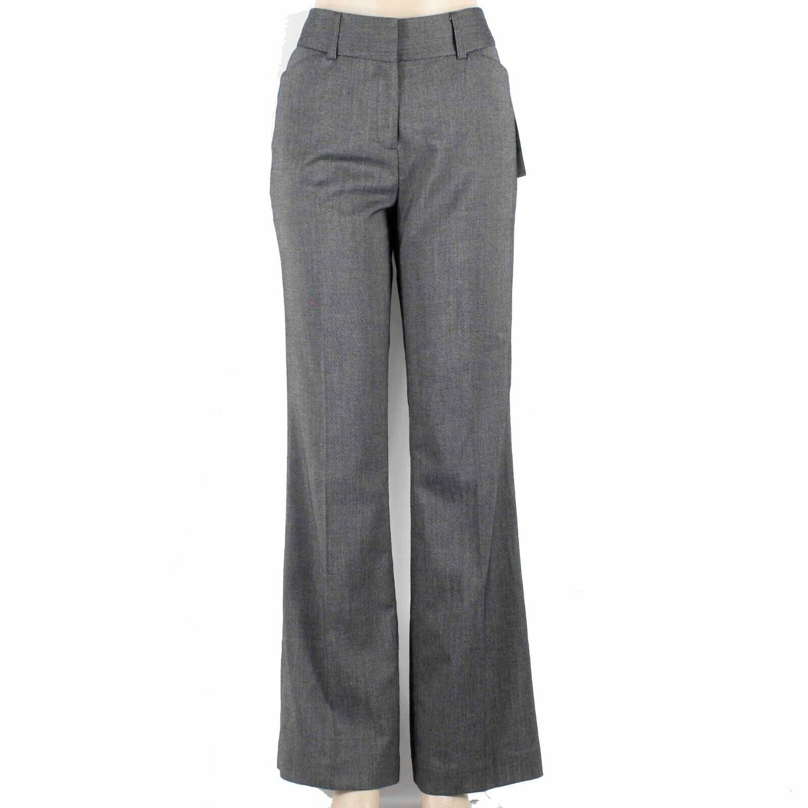 Anne Klein NEW $109 Sz 8 x 33 Black White Antigua Poly Blend Trouser Pant
