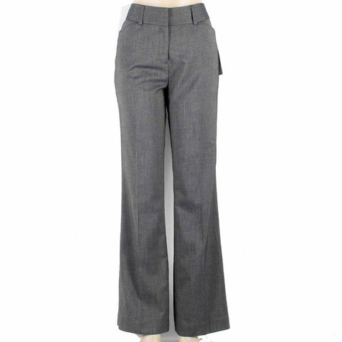 Anne Klein NEW $109 Sz 8 x 33 Black White Antigua Poly Blend Trouser Pant