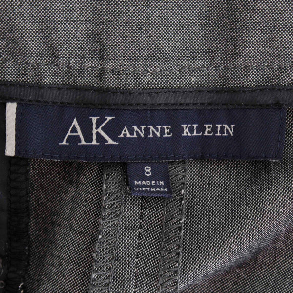 Anne Klein NEW $109 Sz 8 x 33 Black White Antigua Poly Blend Trouser Pant