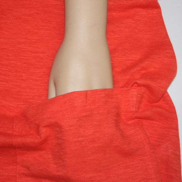 Eileen Fisher Dress Sz 2X Orange Cowl Neck Pockets Hemp Organic Cotton Dress