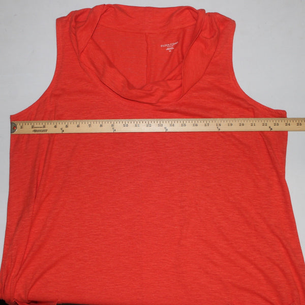 Eileen Fisher Dress Sz 2X Orange Cowl Neck Pockets Hemp Organic Cotton Dress