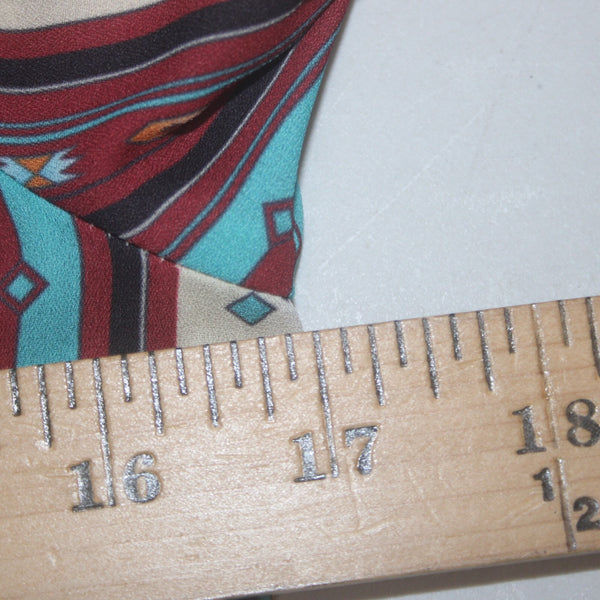 Cowgirl Legend Dress Sz L Brown Blue Multi Colored Belted 100% Polyester Dress