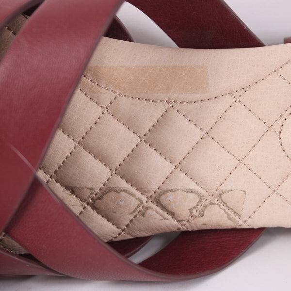 Birdies Sz 9 Mule Slide The Dove Sz 9 Rhubarb Red Pointed Toe Leather 1" Flats