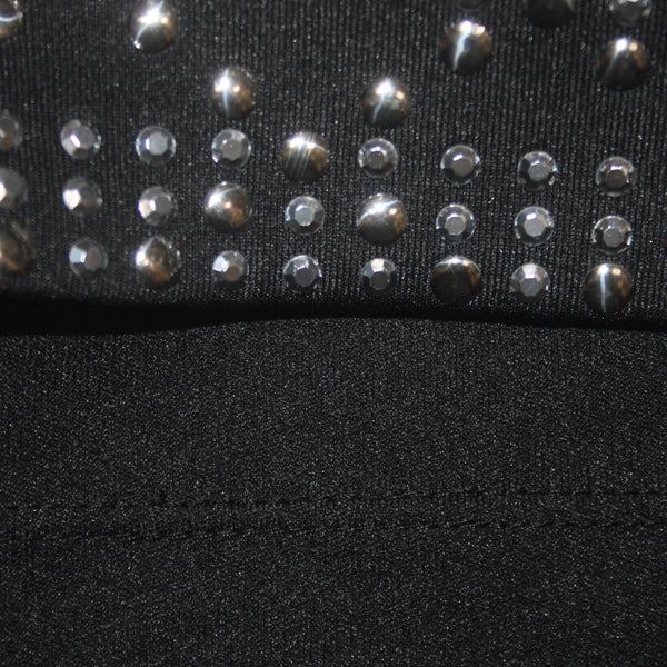 Guess Dress Sz S Black Silver Studded Layered Sleeveless Polyester Spandex Dress