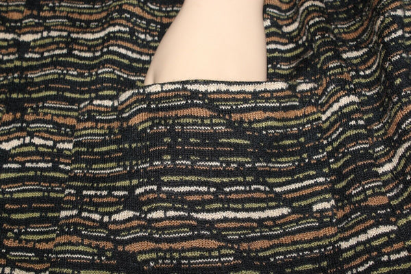 Sanctuary Sz S Brown Tan Green Full Zip Front Polyester Dress