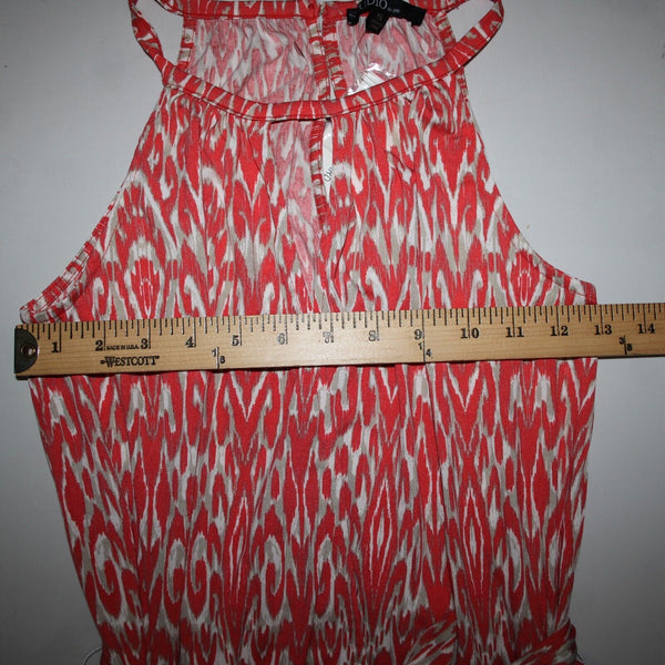 Studio By JPR NEW $79 Sz XS Peach Orange Multi Echo Retro Polyester Jumpsuit